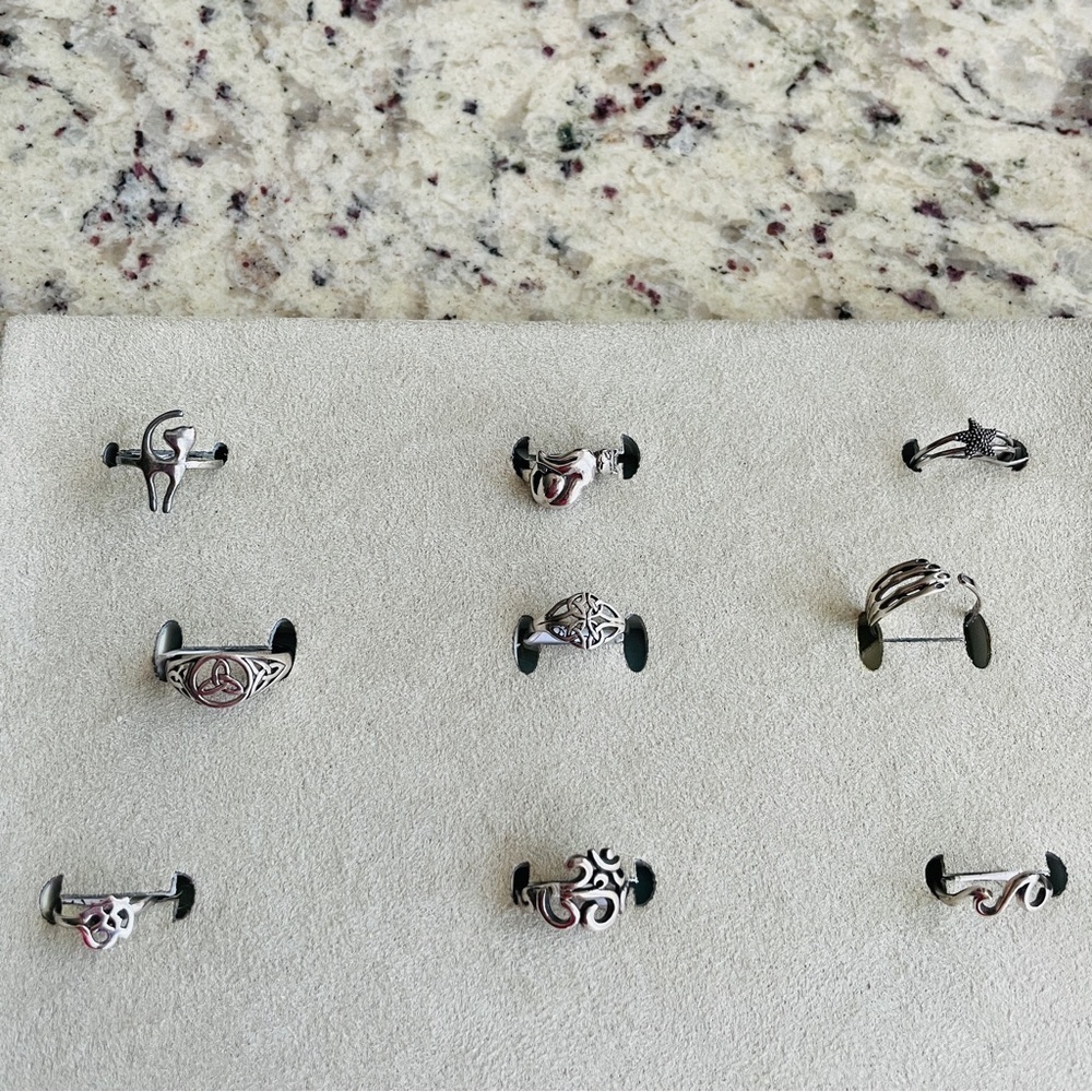 Kitty Cat Horizontal Sterling Silver Ring Available in Sizes 7, 8, 10 - Picture 8 of 13